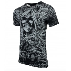 Футболка 4XL Xtreme Couture by AFFLICTION Men T-Shirt SOUL TAKER BLACK Biker